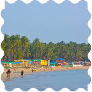 A group of people on a beach stroll.