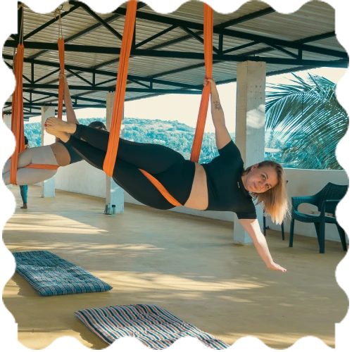 Aerial yoga retreat in Goa